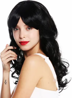 Produktbild von WIG ME UP Perücke lang lockig Locken Schwarz VK-52-1B