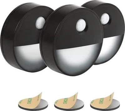Zdjęcie produktu dla Lampa LED do łazienki z czujnikiem ruchu – bezprzewodowy model LED do wnętrz – zasilanie bateryjne – oświetlenie LED do kuchni i łazienki – oświetlenie schodów z czujnikiem ruchu
