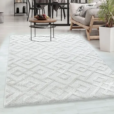 Immagine prodotto di Carpetsale24 Tappeto per Soggiorno Effetto Alto Basso Ottica 3D Stile Boho Scandinavo Pelo Alto Elegante Morbido, Dimensioni: 200x290 cm
