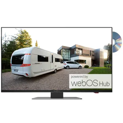 Produktbild von REFLEXION LDDX32IBT_Black mit Standfuß Smart LED Fernseher webOSHub, 80 cm/32 Zoll, Rahmenloser Camping/Boot/LKW TV, 12/24/230 Volt, Full HD, Bluetoot