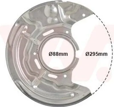 Produktbild von VAN WEZEL Spritzblech Bremsscheibe für TOYOTA Avensis Kombi (T22) Vorne Rechts 5304372 Ankerblech