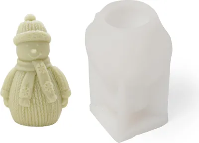 Immagine prodotto di Stampo per candele in silicone a forma di pupazzo di neve 97x62 mm