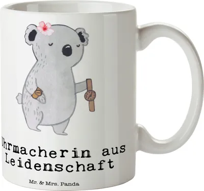 Produktbild von Mr. & Mrs. Panda Kaffeetasse Uhrmacherin Leidenschaft - Weiß - Geschenk, schöne tasse, Teetasse, Kaffeebecher, Becher
