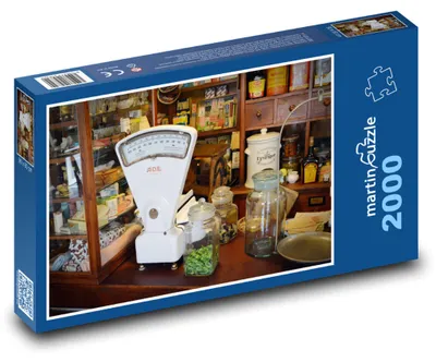 Produktbild von Puzzle 2000 Retro - alter Ladentisch - martinpuzzle