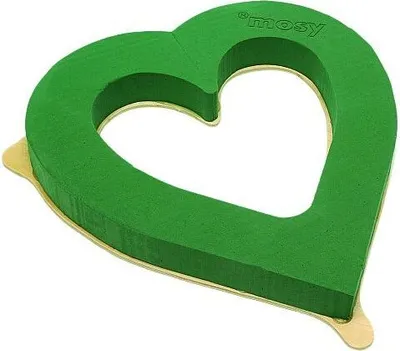 Produktbild von Steckschaum - Herz, 50 cm, offen, zum Legen, Holzunterl., Steckmasse, Steckschwam, Steckmoos