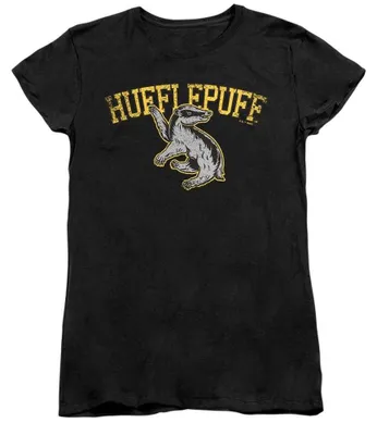 Obrázok produktu pre Tričko "Hufflepuff" pre dámy, model TV37446 (veľkosť XL), čierna farba