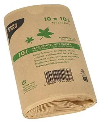 Produktbild von Abfallbeutel Kraftpapier 10 L – 200 Stück (20 x 10) braun | B2B Großhandel