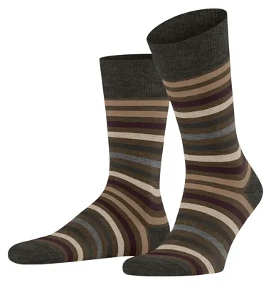 Productafbeelding van FALKE Tinted Stripe sokken, kleur beukenhout (7464), maat 47-50