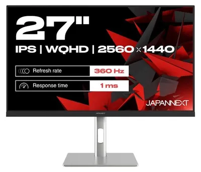 Produktbild von JAPANNEXT JN-I270WQHD300F-HSP, 68,6 cm (27"), 2560 x 1440 Pixel, Wide Quad HD, LED, 2 ms, Grau