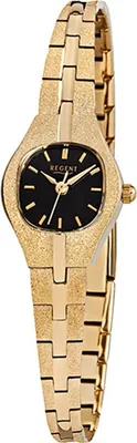 Produktbild von Regent Stahl Damen Uhr F-378 Quarzuhr Armband gold D2URF378