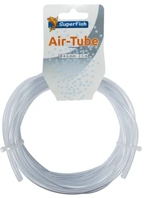 Productafbeelding van SuperFish Luchtslang 2,5 meter | 4 mm transparant voor aquarium beluchting