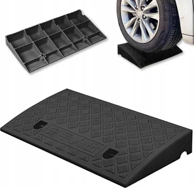 Produktbild von Bordsteinrampe Auffahrrampe 8 cm, schwarz, Gummirampe, Auffahrrampen Rampe Autorampe