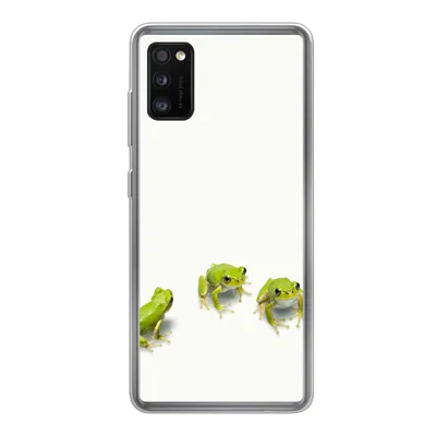 Produktbild von MuchoWow® Handyhülle Schutzhülle Hülle für Samsung Galaxy A41 Frosch - Tiere - Grün Silikon Softcase Handy Hülle - Mobiltelefon