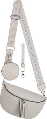 Produktbild von Bauchtasche (BBL-53096) Umhängetasche Crossbody-Bag Kunstleder Italy-Design OFF-WHITE