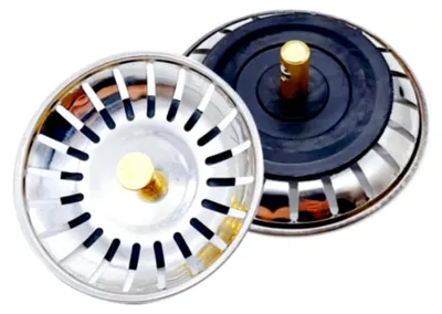 Produktbild von Küchenspüle, 2 Stück, Universal-Abflusssieb aus Edelstahl, Durchmesser 78 mm