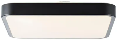 Productafbeelding van Briljante LED-plafondlamp, slank, vierkant, zwart, 38x38 cm, 24W, 2400lm, 3000-6000K, dimbaar, met afstandsbediening
