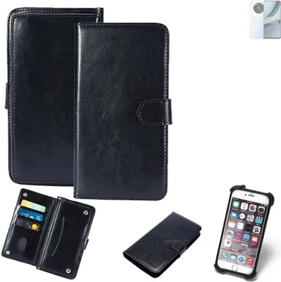 Produktbild von K-S-Trade 360° Hülle kompatibel mit Realme Narzo 70 5G schwarz Kunstleder Case BookCase WalletCase Kunstlederederhülle Handyhülle, Rundumschutz