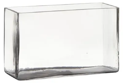 Produktbild von Hatchet Glasvase - transparent - rechteckig - 25 x 10 x 15 cm