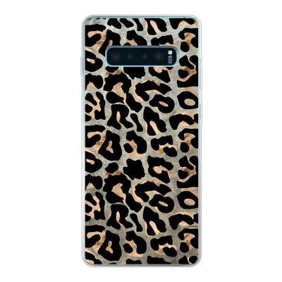 Produktbild von MuchoWow® Handyhülle Schutzhülle Hülle für Samsung Galaxy S10 Lite Tiermuster - Panther - Braun Silikon Softcase Handy Hülle - Schutz