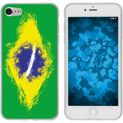 Produktbild von PhoneNatic Case kompatibel mit Apple iPhone 7 / 8 / SE 2020 Silikon-Hülle WM Brasilien M3
