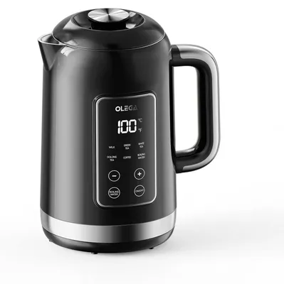 Produktbild von OLEGA Wasserkocher: 1800 W Wasserkocher mit Temperaturregelung, 1,5 l Fassungsve