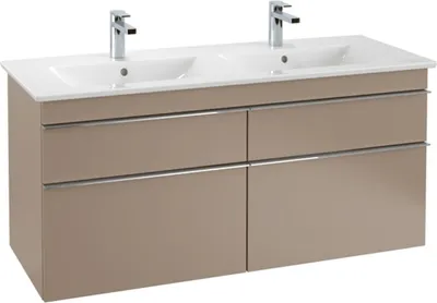 Immagine prodotto di Villeroy & Boch Venticello armoire double lavabo, 2 trous pour robinet, avec trop-plein, 1300x500mm, 4111DL01, 4111DL01