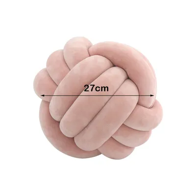 Produktbild von CANDeal 27cm Knotenkissen, Geknotetes Kissen für Sofa, Bett, Dekorat, Zierkissen Knoten, Knoten-Ball-Kissen