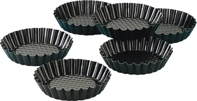 Produktbild von Torteletts Black Metallic, Ø 10,5x2 cm