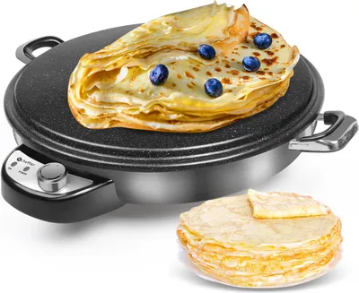 Produktbild von Scheffler Fladenbäcker Sac Tava Yufka Katmer Crepe Maker 2300W 50cm Backautomat Antihaft  Edelstahl Griffe & Sockel Neu