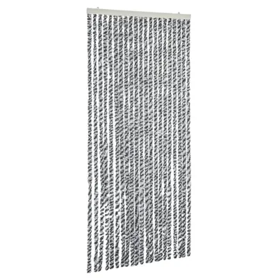 Produktbild von Fliegenvorhang Grau, Schwarz und Weiß 100x230 cm Chenille