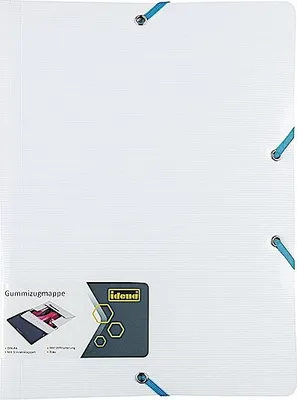 Produktbild von Idena 10359 - Gummizugmappe A4, Polypropylen, weiß/blau
