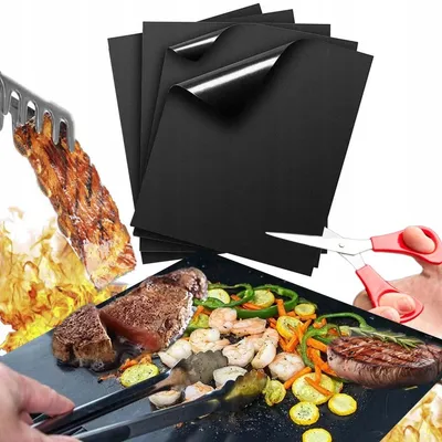 Produktbild von BiL2 Teflon-Grillmatte, wiederverwendbar, antihaft, 10er Pack