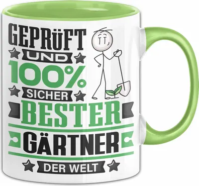Produktbild von Gärtner Geschenk Lustiger Spruch für Gärtner Geschenkidee Bester Gärtner Der Welt (Grün)
