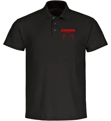 Produktbild von multifanshop Poloshirt - Nürnberg - Herzschlag, schwarz, Größe L