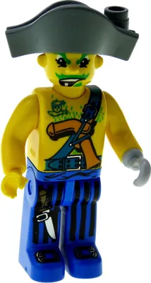 Produktbild von 1x Lego Figur 4 Juniors Pirat Mann Captain Kragg gelb blau Waffe 4j015