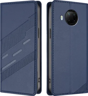 Produktbild von Hülle für Xiaomi Mi 10T Lite 5G, Kunstleder Brieftaschen Handyhülle mit Kartenfach und Standfunktion Blau