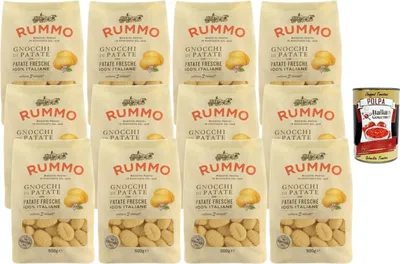 Produktbild von Italian Gourmet bundle für Rummo Gnocchi di Patate 12×500g mit frischen italienischen Kartoffeln + Italian Gourmet polpa, traditionelle Qualität, schnelle 2-Minuten-Garzeit