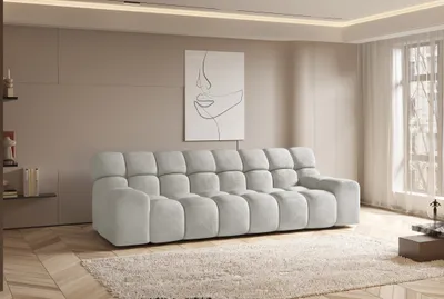 Produktbild von DOMO-HOME Duża sofa CAMPILE - Nowoczesny i funkcjonalny design z wysokim komfortem | Wolnostojąca z wysokiej jakości materiałów | Szerokość 288 cm | Kolor kość słoniowa
