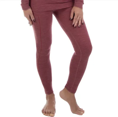 Produktbild von Black Snake® Damen Thermounterwäsche Lange Unterhose mit Merino Wolle - Rot Melange - L
