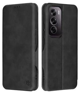 Produktbild von Techsuit Safe+ Book Wallet Klapphülle für Oppo Reno12 Pro - Schwarz