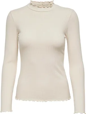 Produktbild von JDY Dünnes Langarm Shirt Basic Stretch Rundhals Stehkragen Longsleeve Größe: M
