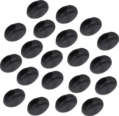 Produktbild von 400 Stück Einstellschnalle, rutschfeste Silikon-Gesichtsabdeckung, Ohrband-Verlängerungsseil-Anschlüsse (schwarz)