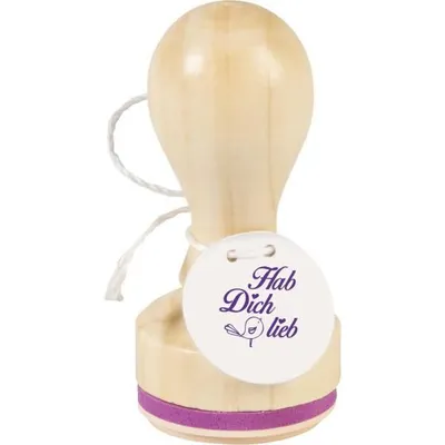 Produktbild von Stempel rund Hab dich lieb