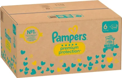 Zdjęcie produktu dla Pampers® 8006540705674 pieluchomajtki miesięczne premium protection™ rozmiar 6 (13+ kg) dla dzieci i młodzieży (4-12 lat), 144 szt.