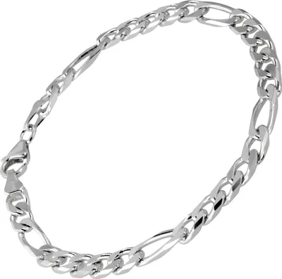 trendor 41444 Silber Herren-Armband Figaro Breite 5,3 mm 1