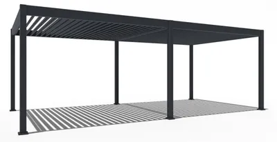 Immagine prodotto di Weide E-Deluxe elektrische Pergola Voll-Aluminium 3,6x7,2m mit Lamellendach anthrazit