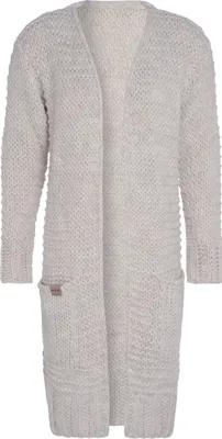 Produktbild von Knit Factory Alex lange Strickjacke - Beige - 36/38
