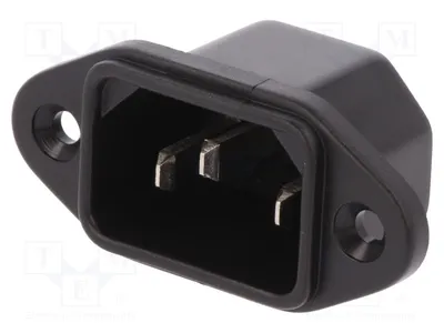 Immagine prodotto di 1 connettore: per alimentazione AC, 10A, modello 6162.0045. Connettore maschio