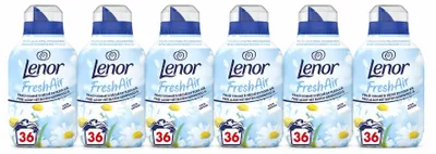 Zdjęcie produktu dla Płyn do płukania tkanin Lenor Fresh Air Sensitive 6x36 prań – opakowanie ekonomiczne