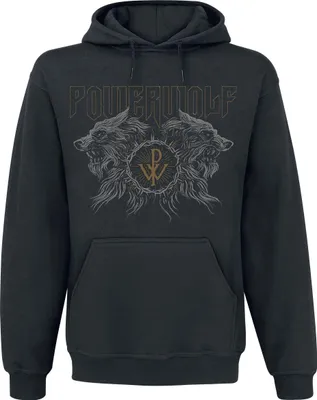 Produktbild von Powerwolf Kapuzenpullover Herren Crest Wolves schwarz S